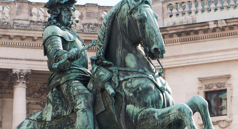 ¿Cuál es el significado de una estatua de caballo con sus piernas levantadas?