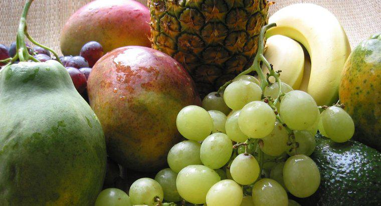 ¿Cuáles son los seis grupos de frutas?
