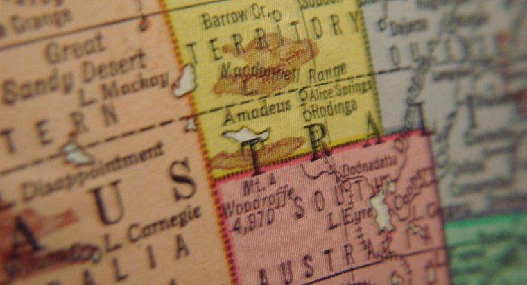 ¿Cuáles son los nombres de los países en Australia?