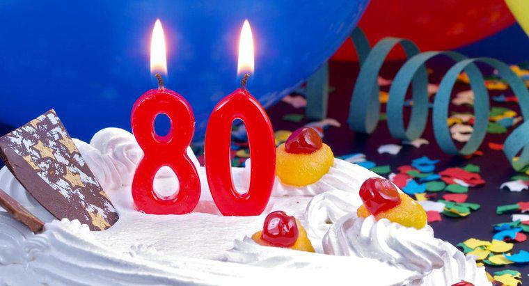 ¿Cuáles son algunas ideas para una fiesta de cumpleaños 80?