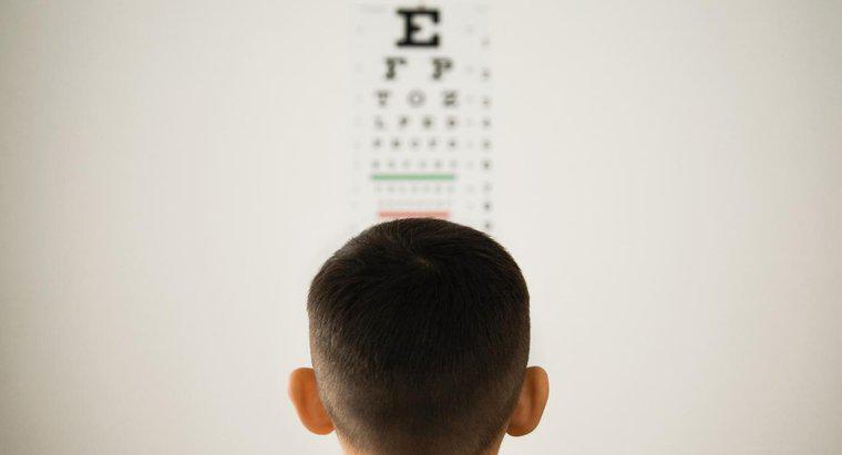 ¿Cómo se utiliza un cuadro de examen de los ojos estándar?